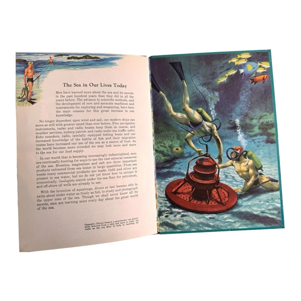 The Sea and Its‎ Mysteries 1958 William Hutchinson HC Vintage Kids Science
